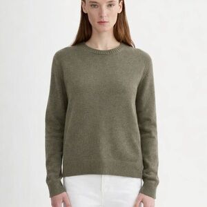 Everlane Classic Wool Crewneck Olive Green Small